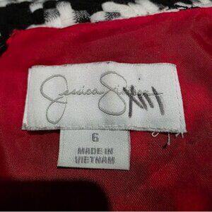 Jessica Simpson Black and White Houndstooth Garment